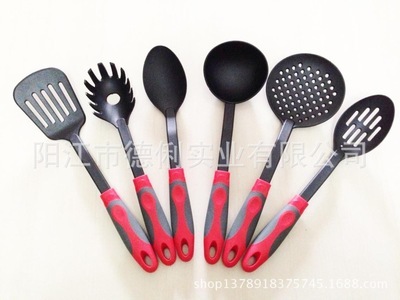 【專業(yè)生產(chǎn)出口不黏鍋尼龍廚具六件套 歐式手柄環(huán)保廚具 尼龍鏟】價(jià)格,廠家,圖片,鍋鏟,陽江市德俐實(shí)業(yè)-